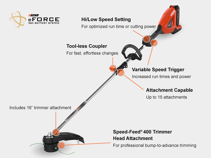 Echo DPAS-2100SB Battery Powerhead w/ String Trimmer Attachment