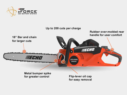 Echo DCS-5000 Battery Rear Handle Chainsaw