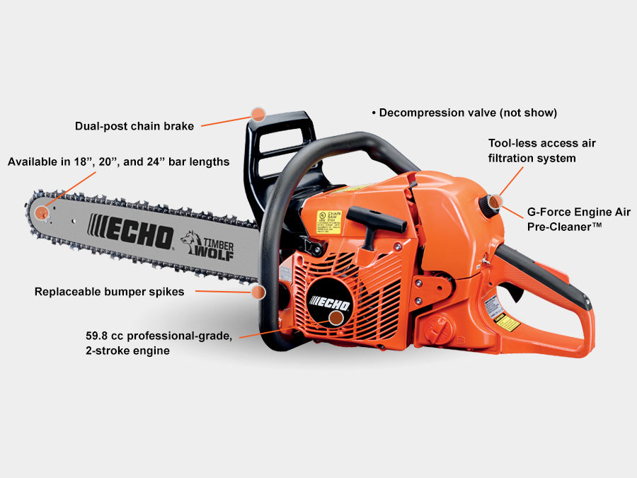 Echo CS-590 Timber-Wolf Rear Handle Chainsaw