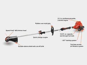 Echo PAS-225SB Powerhead w/ Trimmer Attachment