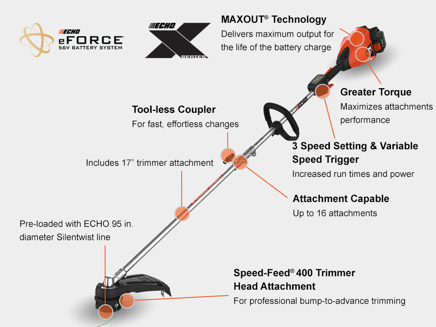 Echo DPAS-2600SB X-Series Battery String Trimmer