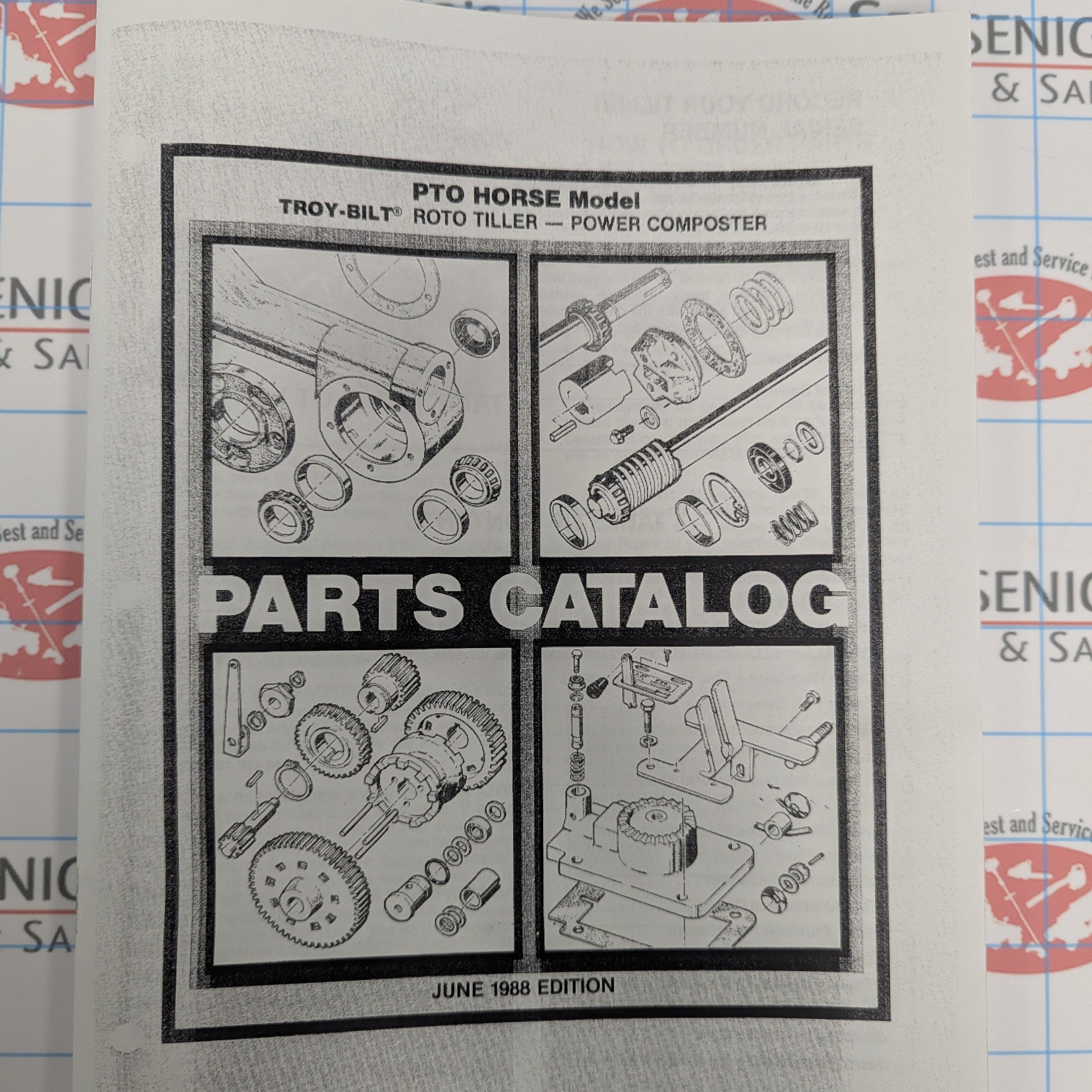Parts Manual for Pto Model Troybilt Horse