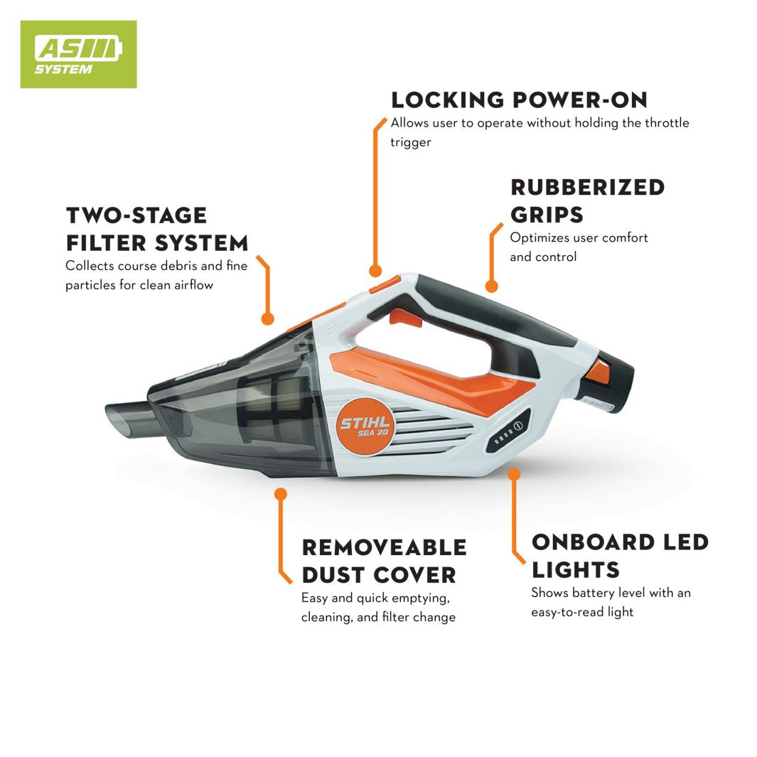 Stihl SEA 20 Battery Powered Hand Vacuum Set