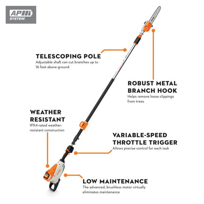 Stihl HTA 135 Battery Powered Pole Pruner